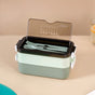 Bento Lunch Box With Mobile Holder Green 1050ml