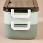 Bento Lunch Box With Mobile Holder Green 1050ml