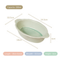 Mint Green Oval Snack Bowl With Handle Set Of 4 200ml