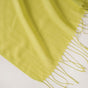 Solid Green Ladies Scarf With Fringes