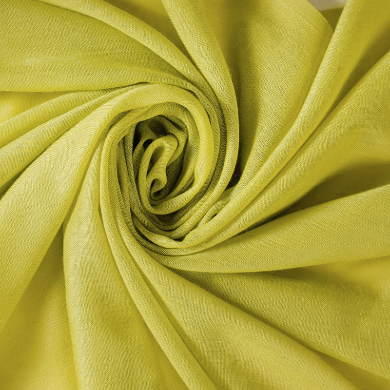 Solid Green Ladies Scarf With Fringes