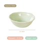 Vintage Floral Round Ceramic Bowl Set Of 4 Light Green 150ml - Snack bowls, ceramic bowls, white bowls, dessert bowls, icecream bowls