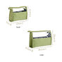 Green Velvet Transparent Travel Pouch Set Of 2