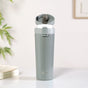 Grey Green Stainless Steel Water Bottle With Strainer 500ml