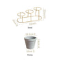 Grey Triple Planter With Gold Metal Stand