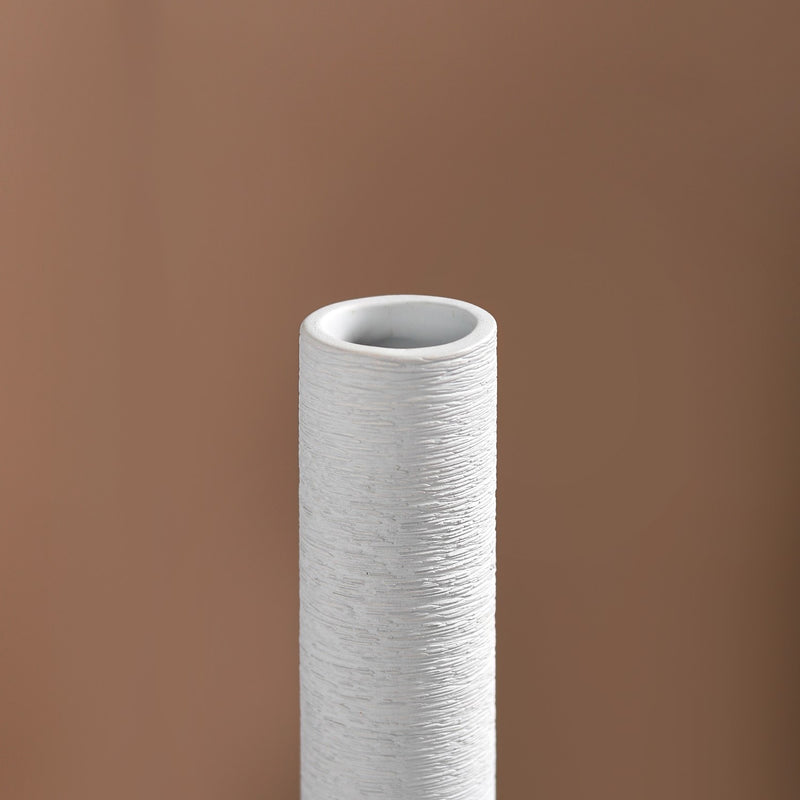 Brushed Texture Scandinavian Vase Grey- Brushed Texture Vase, Scandinavian Grey Vase, Textured Grey Vase, Scandinavian Vase, Grey Decorative Vase