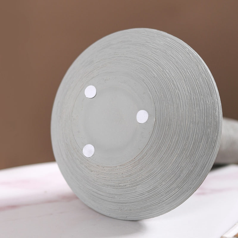 Brushed Texture Scandinavian Vase Grey- Brushed Texture Vase, Scandinavian Grey Vase, Textured Grey Vase, Scandinavian Vase, Grey Decorative Vase