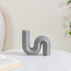 Nordic Wavy Ceramic Vase Grey