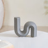 Nordic Wavy Ceramic Vase Grey