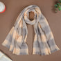 Grey And Beige Plaid Pattern Warm Winter Shawl Scarf