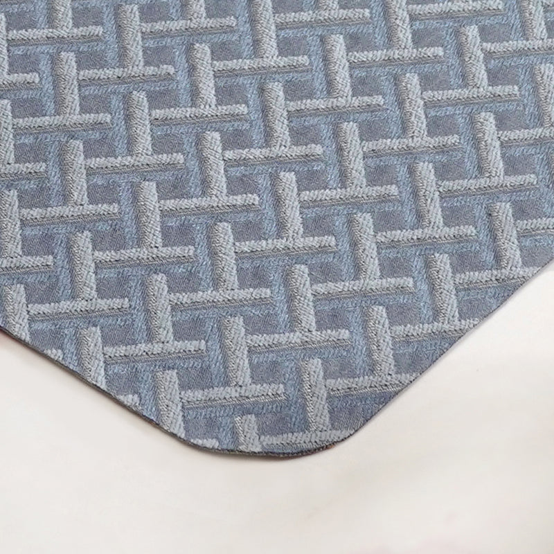 Greyish Blue Basket Weave Pattern Tablemat Set Of 6