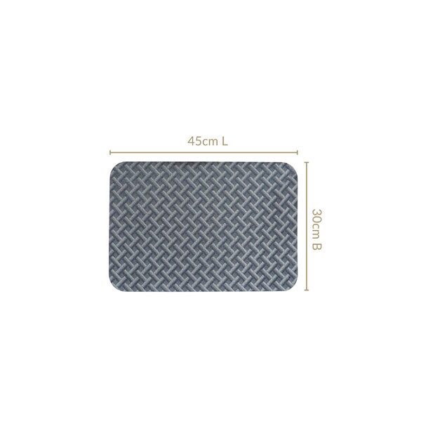 Greyish Blue Weave Pattern Tablemat Set Of 6