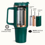 GripSip 40 Insulated Tumbler Bottle With Side Handle Emerald Isle 1200ml