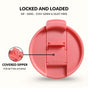 GripSip 40 Insulated Tumbler Bottle With Side Handle Living Coral Pop 1200ml