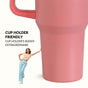 GripSip 40 Insulated Tumbler Bottle With Side Handle Living Coral Pop 1200ml