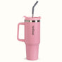 GripSip 40 Insulated Tumbler Bottle With Side Handle Tropical Pink 1200ml