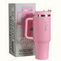 GripSip 40 Insulated Tumbler Bottle With Side Handle Tropical Pink 1200ml