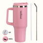 GripSip 40 Insulated Tumbler Bottle With Side Handle Tropical Pink 1200ml