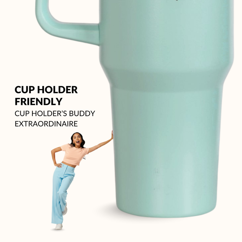 GripSip 40 Insulated Tumbler Bottle With Side Handle Coastal Malibu 1200ml