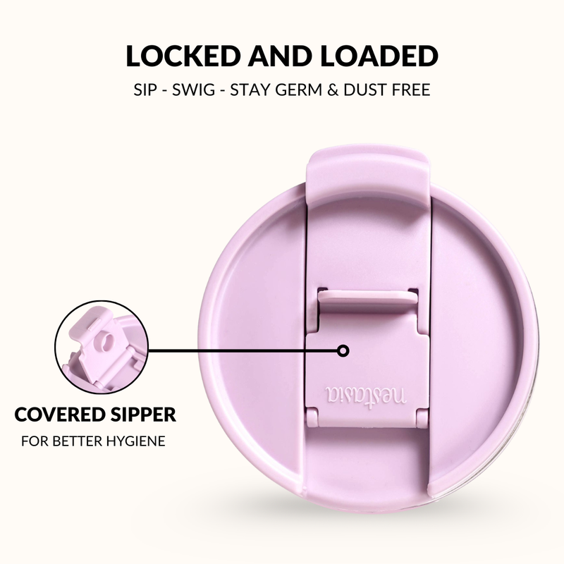 GripSip 40 Insulated Tumbler With Side Handle Lilac Haze 1200ml