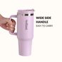 GripSip 40 Insulated Tumbler With Side Handle Lilac Haze 1200ml
