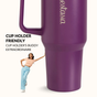GripSip 40 Insulated Tumbler With Side Handle Plum Party Mauve 1200ml