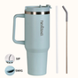 GripSip 40 Insulated Tumbler With Side Handle Arctic Blue 1200ml