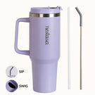 GripSip 40 Insulated Tumbler Bottle With Side Handle Periwinkle 1200ml