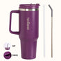 GripSip 40 Insulated Tumbler With Side Handle Plum Party Mauve 1200ml