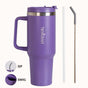 GripSip 40 Insulated Tumbler With Side Handle Viva Violet 1200mlll