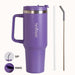 GripSip 40 Insulated Tumbler With Side Handle Viva Violet 1200mlll