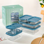 Grooved Base Glass Airtight Containers Set Of 7