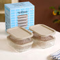 Groovo Food Storage Container Beige Set Of 4 520ml