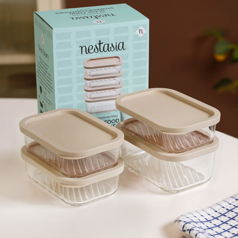 Groovo Multipurpose Storage Container Set Of 4 M 520ml L 750ml