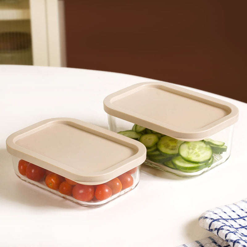 Groovo Multipurpose Storage Container Set Of 4 M 520ml L 750ml