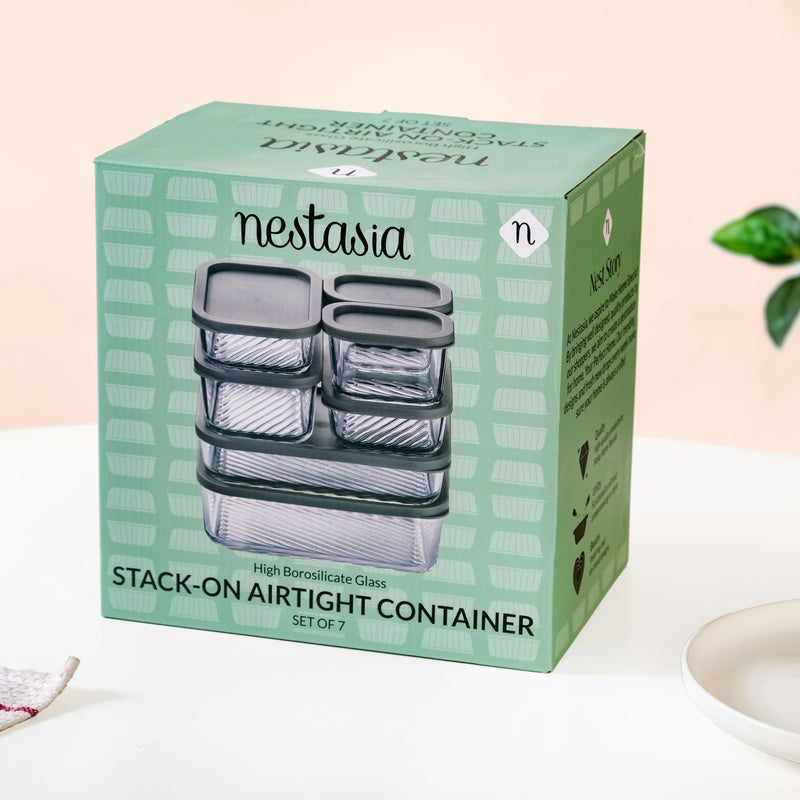 Groovo Stack On Airtight Storage Container Set Of 7