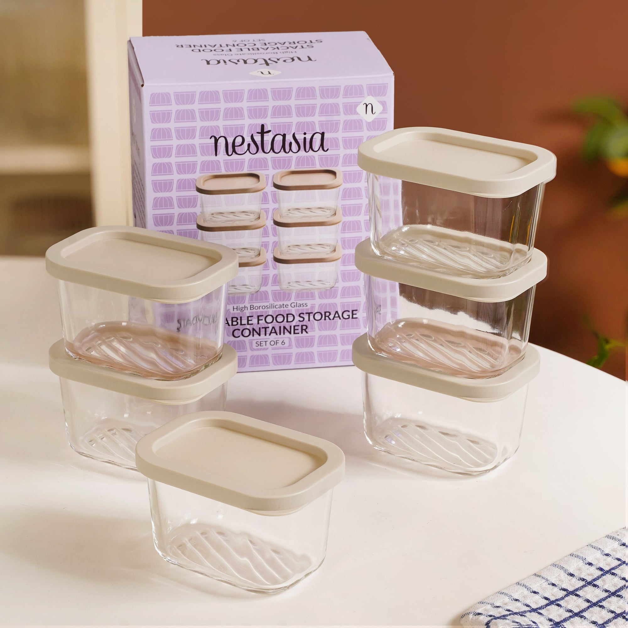 Groovo Stackable Food Storage Container Set Of 6 310ml Online - Premium ...
