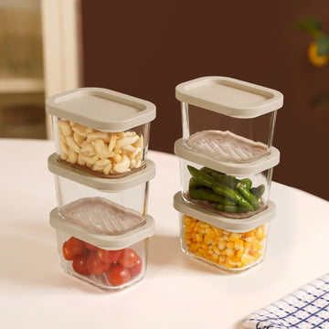 Groovo Stackable Food Storage Container Set Of 6 310ml