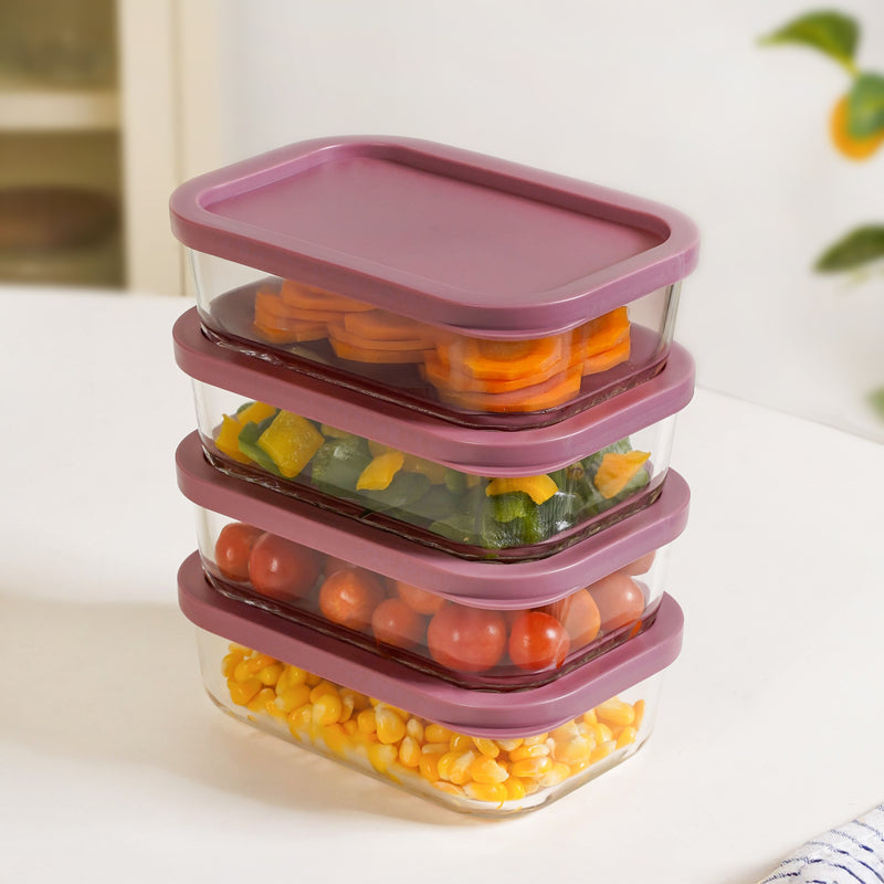 Groovo Food Storage Container Set Of 4 520ml