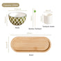 Sage Scape Bowl Tray And Toothpick Holder Set Of 5