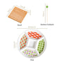 Flower Power Ceramic Section Plate With Toothpick Set 23cm