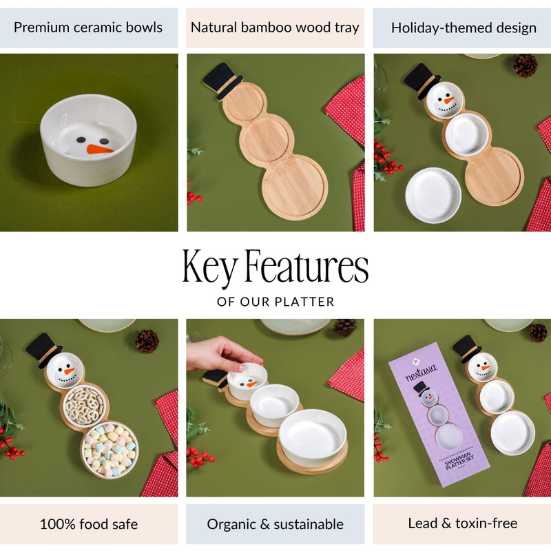 Snowman Platter Set Of 4
