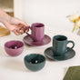 Nordic Ripple Ceramic Mug Bowl And Starter Plate Set Of 6