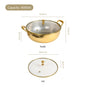Hammered Brass Kadhai With Glass Lid 4000ml