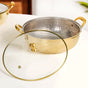 Hammered Brass Kadhai With Glass Lid 4000ml