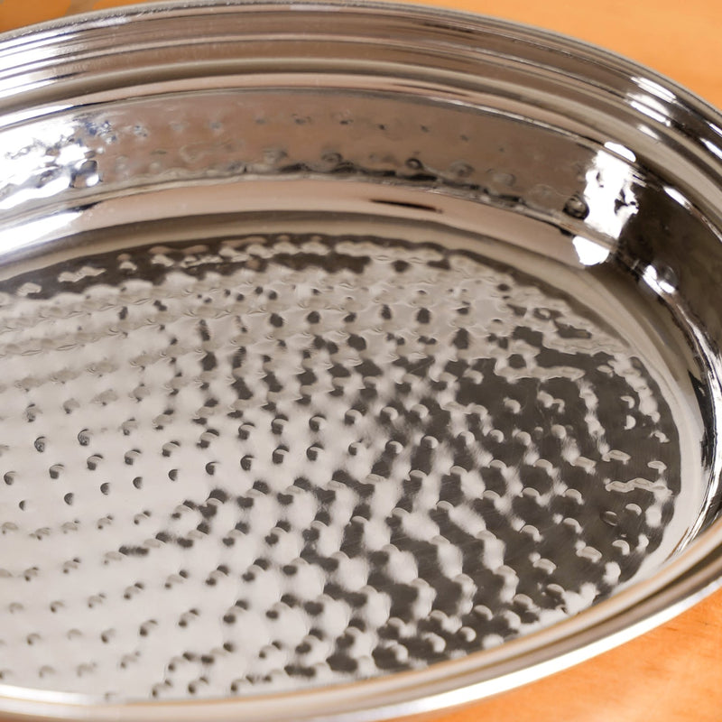 Hammered Stainless Steel Curry Dish Serveware