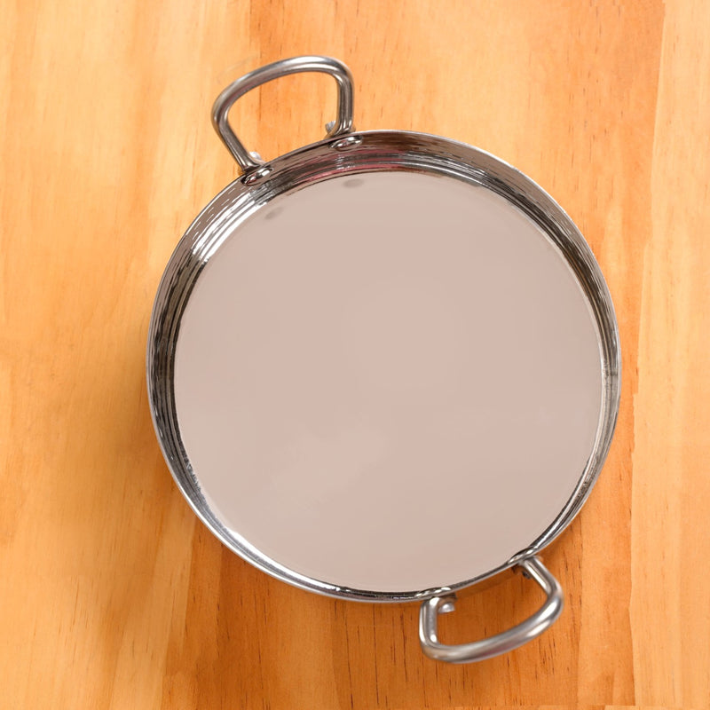 Hammered Stainless Steel Serving Kadai Set Of 3