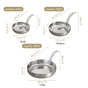 Hammered Stainless Steel Serving Pan With Handle Set Of 3