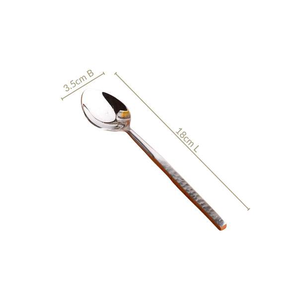 Hammered Stainless Steel Spoon Set Of 6