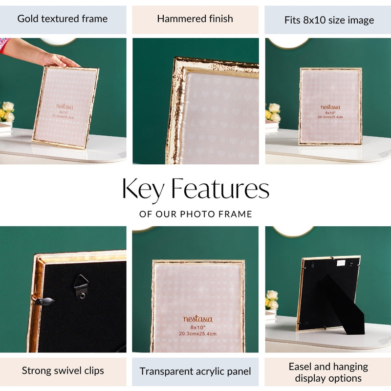 Hammered Wall Mounted Photo Frame 8x10